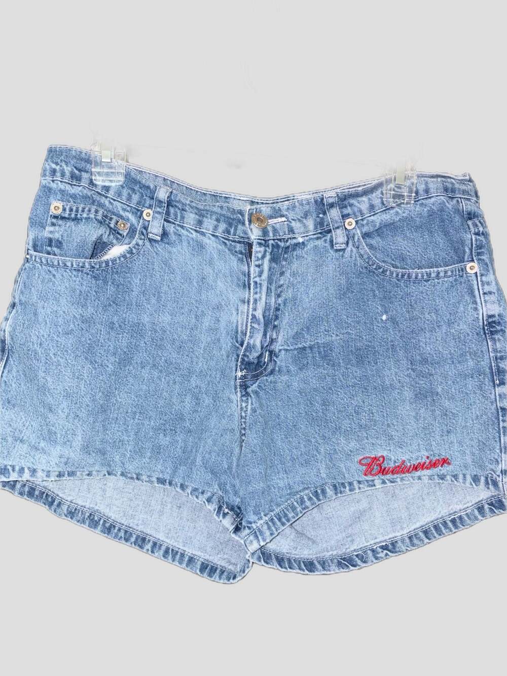 Vintage Anheuser-Busch Budweiser Script Logo Denim Shorts